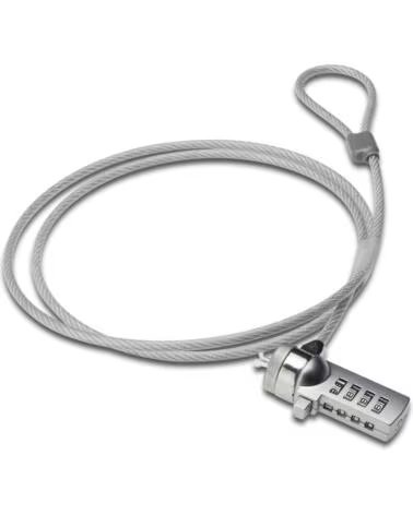 EWENT Cable de seguridad para portatil - kesington combinacion de numeros 4 digitos - 1 5m