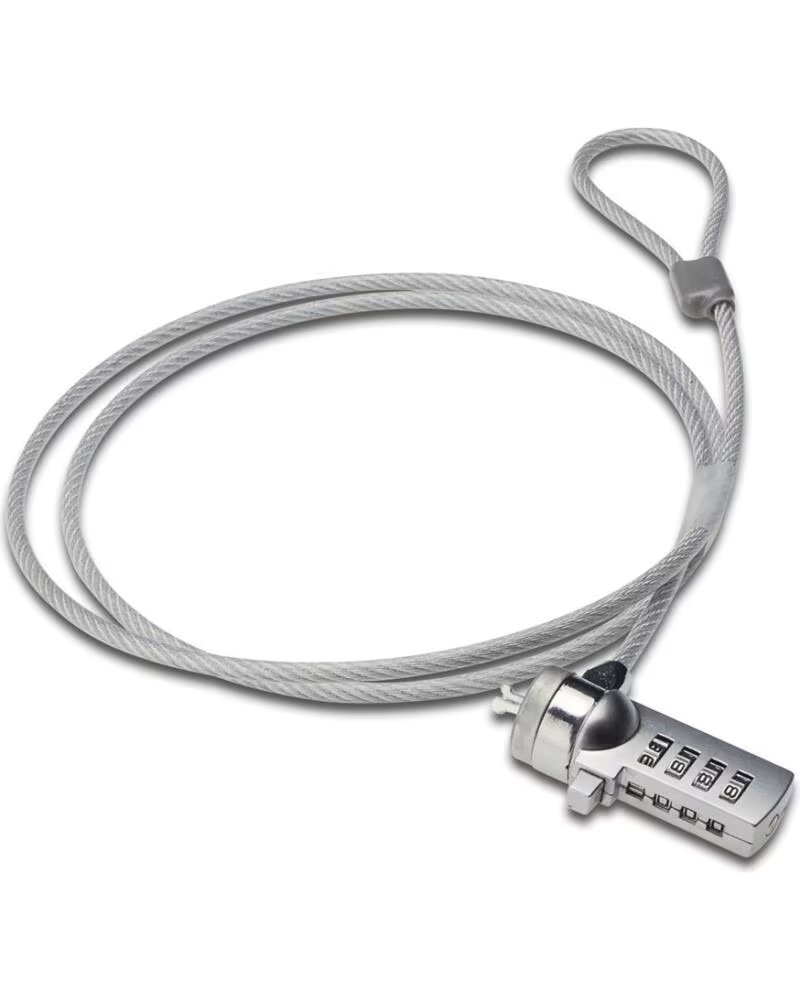 EWENT Cable de seguridad para portatil - kesington combinacion de numeros 4 digitos - 1 5m