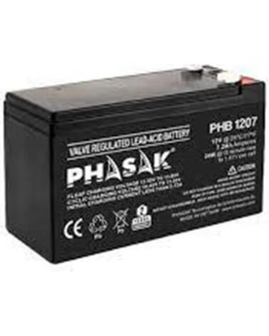 PHASAK Bateria phb 1207 compatible para sais 7´2ah 12v acido - plomo