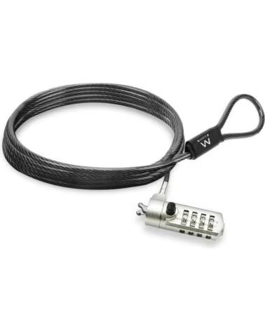 EWENT Cable de seguridad con candado ew1243 para portatil con combinacion de numeros