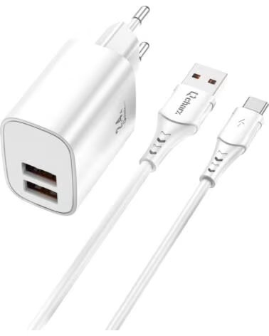 QCHARX INTERNATIONAL Kit cargador qcharx apolo 24a 12w cable usb a tipo c blanco