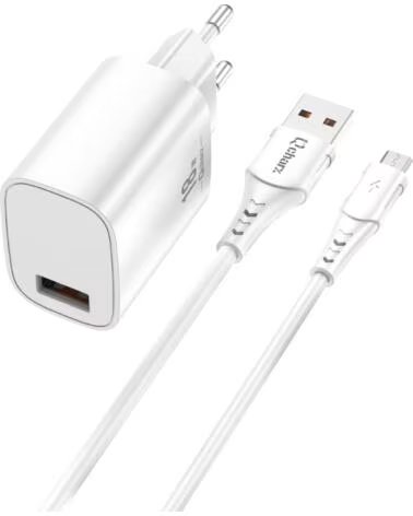 QCHARX INTERNATIONAL Kit cargador qcharx artemisia 3a 18w cable usb a micro blanco