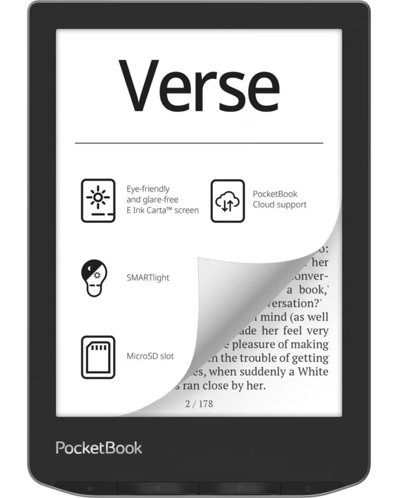 POCKETBOOK READERS E-READER VERSE 6 POLLICI 8GB GRIGIO NEBBIA