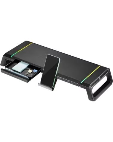 EWENT Elevador soporte monitor ew1268 con cajon y soporte para smartphone
