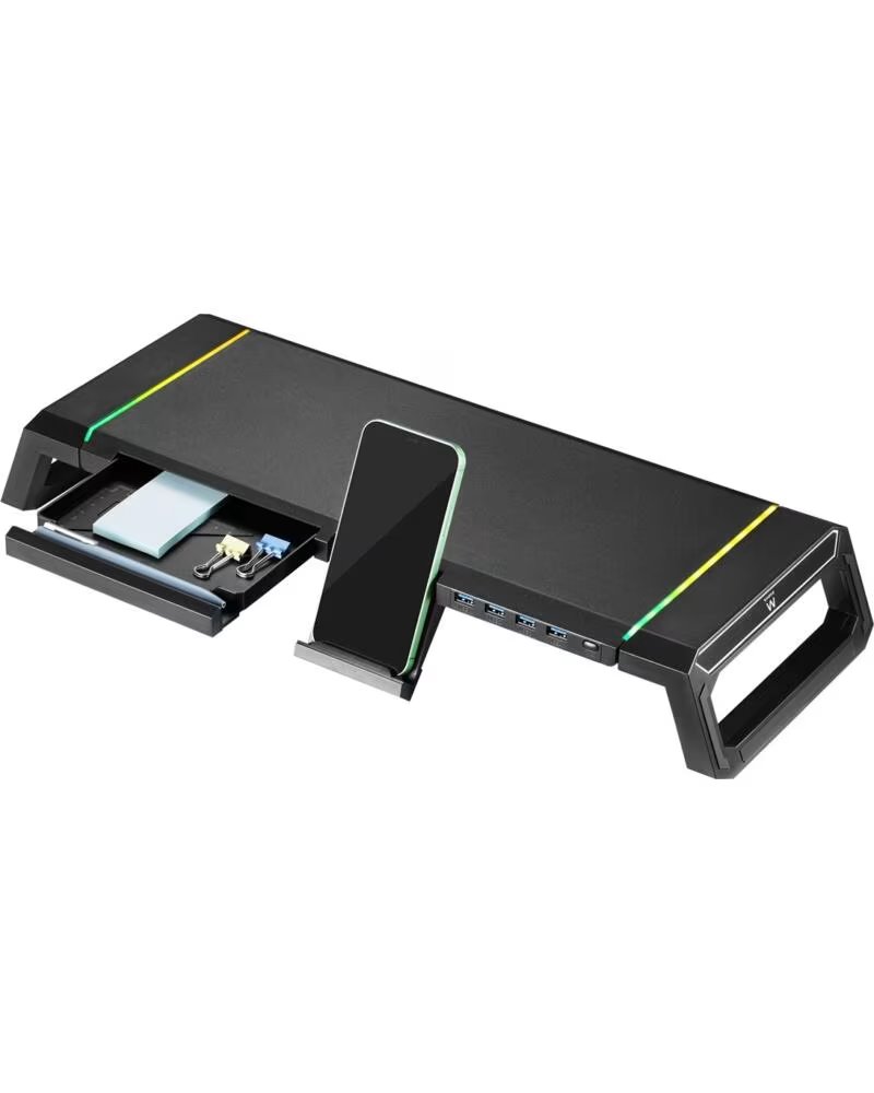EWENT Elevador soporte monitor ew1268 con cajon y soporte para smartphone