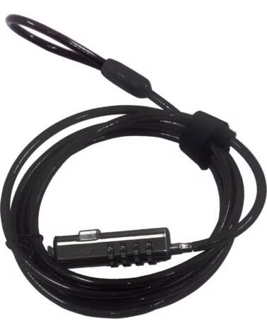 EWENT Cable de seguridad para portatil - combinacion 4 digitos 1 8m