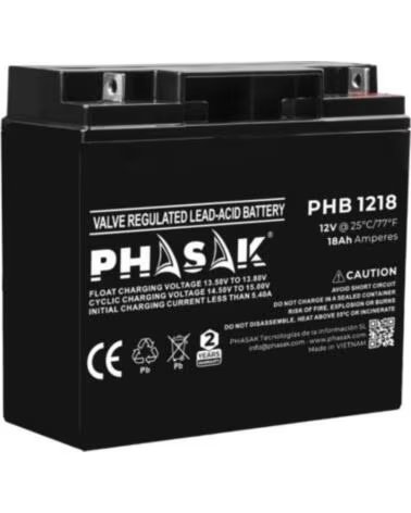 PHASAK Bateria phb 1218 compatible para sais 18ah 12v acido - plomo
