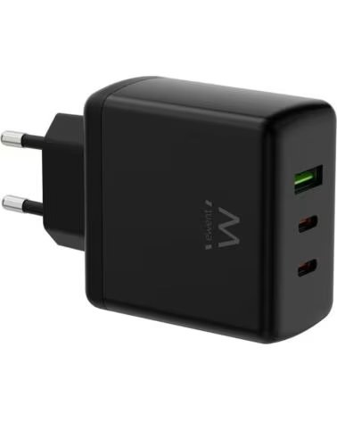 EWENT Cargador ew1331 65w 2x usb tipo c 1x usb tipo a