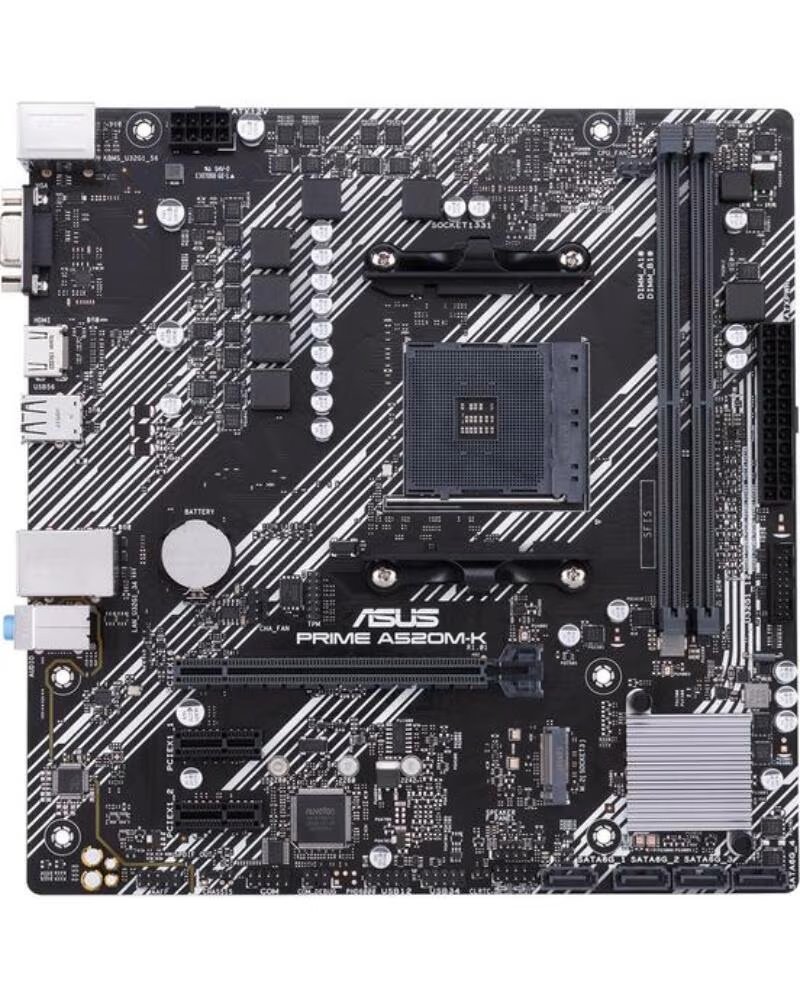 ASUS Placa Base Prime A520M-K Socket AM4- DDR4- PCIe 3 0- Micro ATX