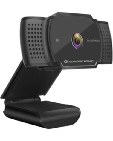 CONCEPTRONIC Webcam 2k amdis02b 5mp - usb - 3 6mm - 30 fps - angulo vision 72º - enfoque automatico - microfono integrado
