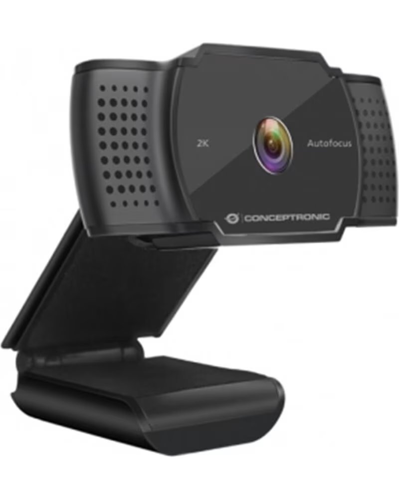 CONCEPTRONIC Webcam 2k amdis02b 5mp - usb - 3 6mm - 30 fps - angulo vision 72º - enfoque automatico - microfono integrado