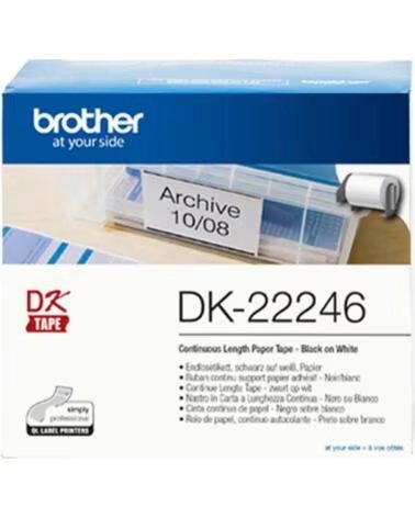 BROTHER Etiquetas cinta continua dk - 22246 papel blanco
