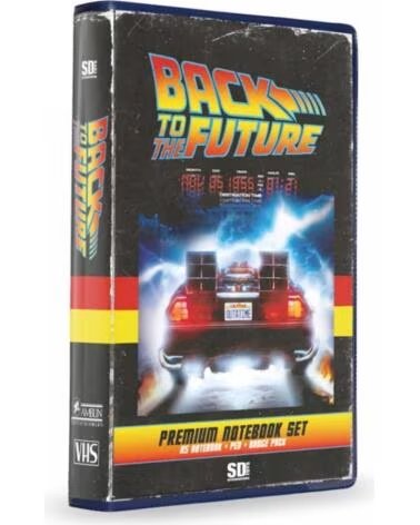 SD TOYS Set papeleria vhs regreso al futuro libreta chapas y boligrafo