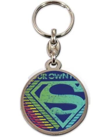 SD TOYS Llavero redondo metal logo multicolor superman universo dc