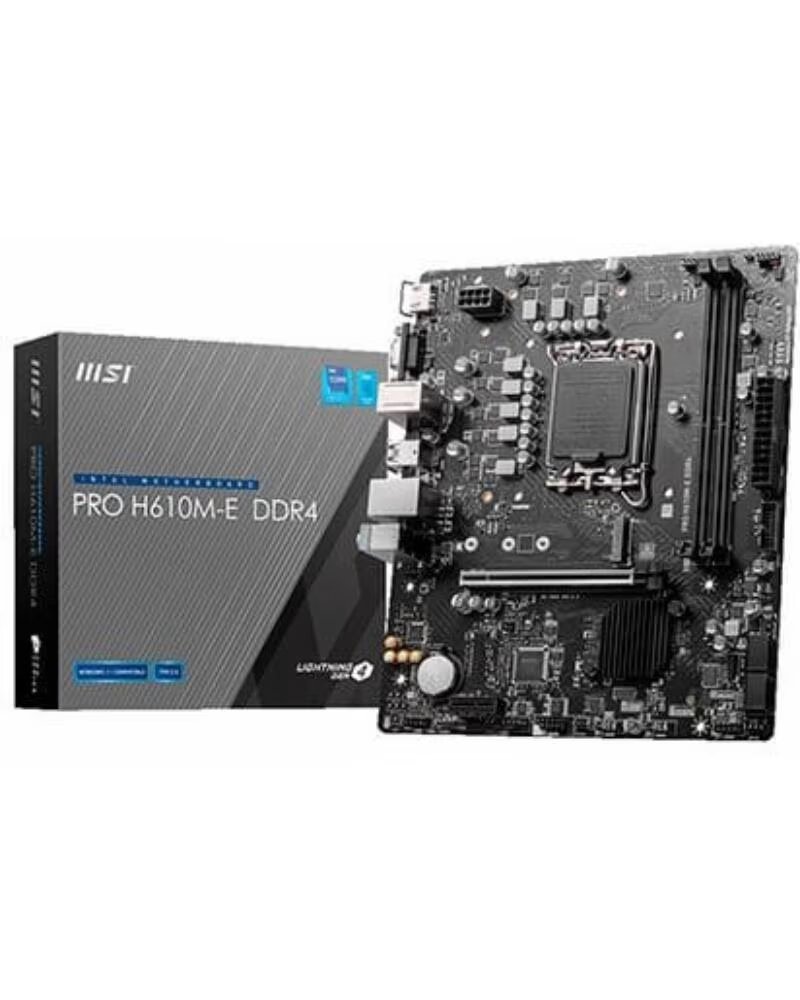MSI Placa base 1700 pro h610m - e ddr4 atx - 2x ddr4 - 4x sata3 - 2x usb 3 2 - 4x usb 2 0 911 - 7d48 - 007