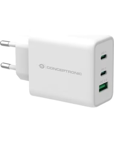 CONCEPTRONIC Cargador carga rapida pd 1 puerto usb tipo a - 2 puertos usb tipo c - althea - 65w - blanco