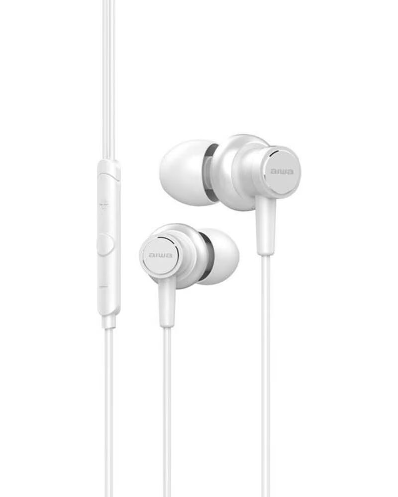 AIWA Auriculares estm - 500wt jack 3 5mm blanco