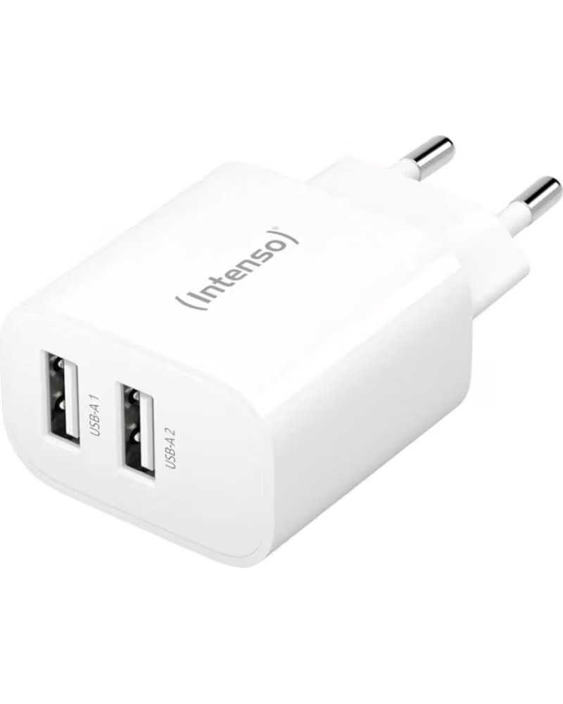 INTENSO Cargador pared w24aa 2x usb tipo a blanco