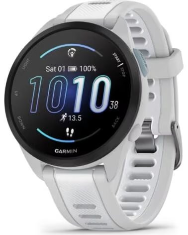 GAMIN Smartwatch garmin forerunner 165 43mm blanco music - reloj inteligente para correr con gps - pantalla tactil amoled - metr