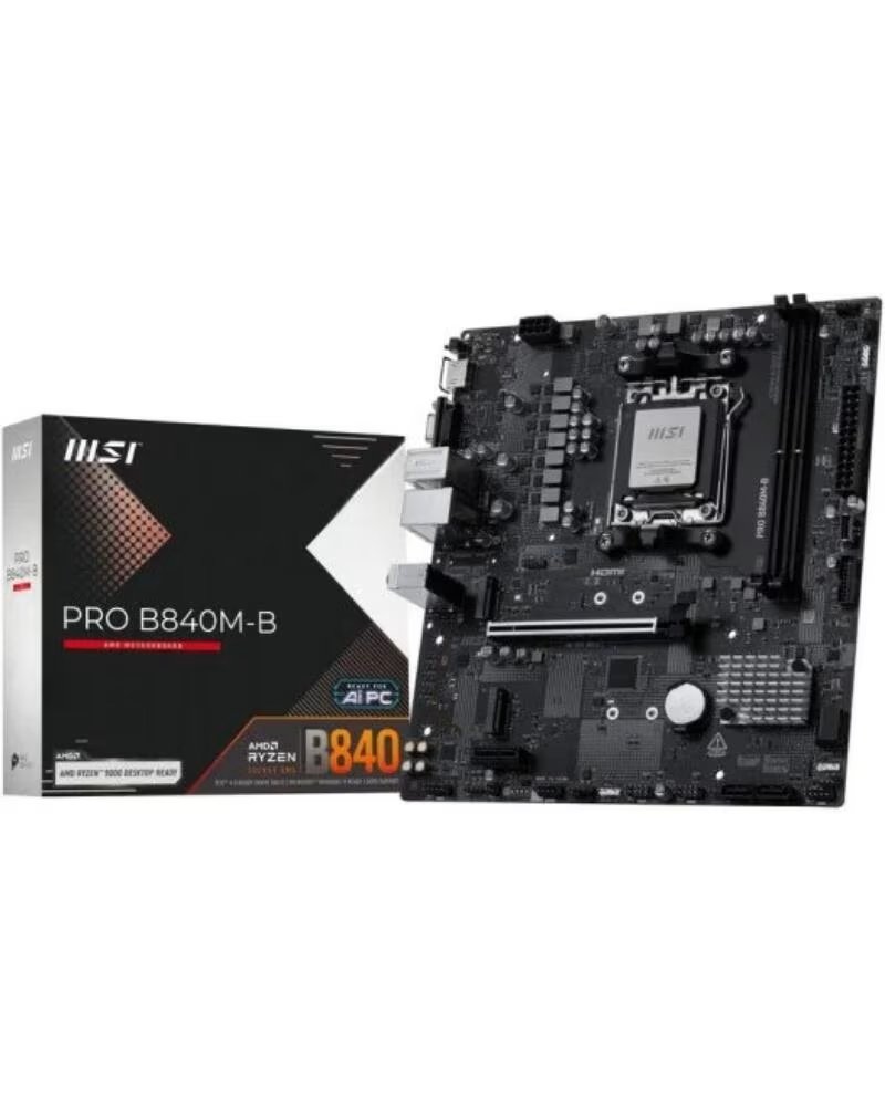 MSI Placa base am5 pro b840m - b ddr5 matx