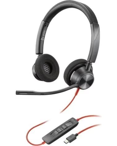 POLY Auriculares blackwire 3320 stereo negro