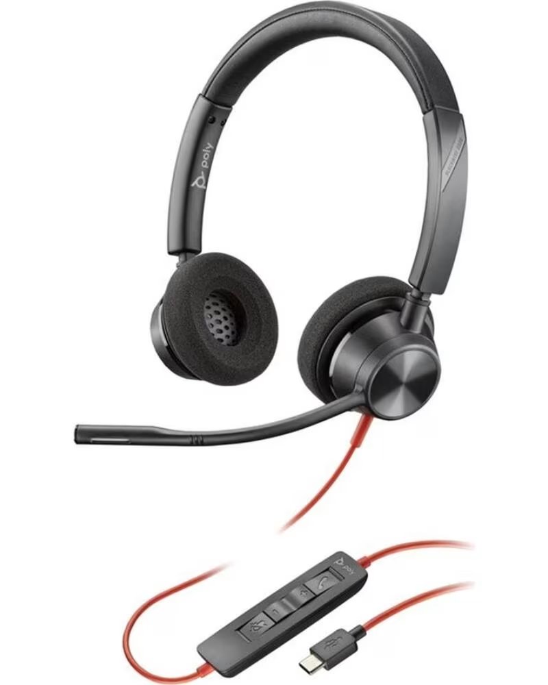 POLY Auriculares blackwire 3320 stereo negro