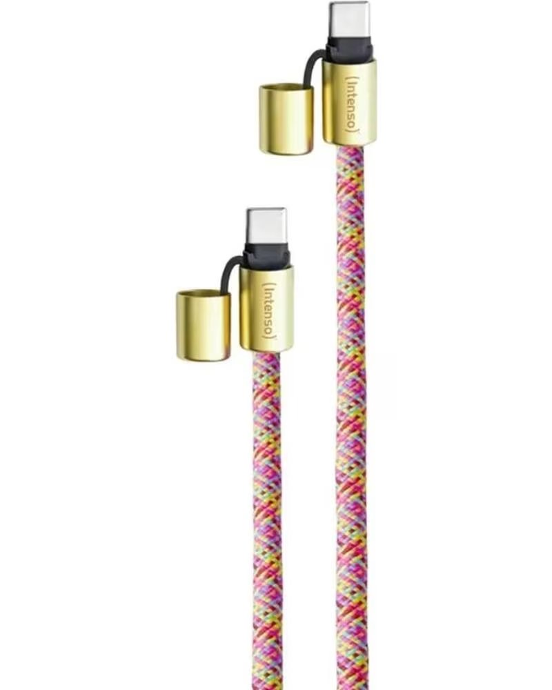 INTENSO Cable usb tipo c 1 65m - macho - macho - neon mix