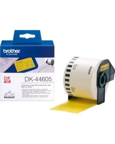 BROTHER Etiquetas cinta continua amarilla dk44605 62mm