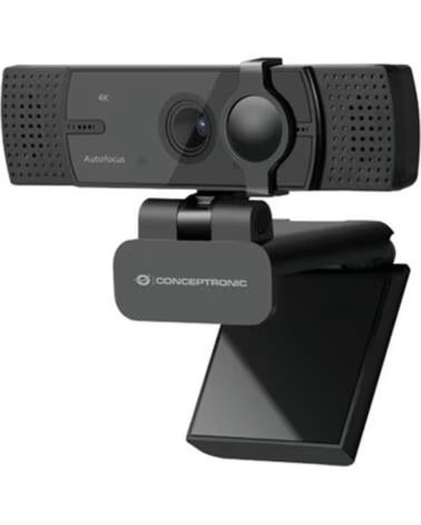 CONCEPTRONIC Webcam 4k amdis07b 8 3mp - 4k ultra hd - usb - angulo vision 80º - enfoque automatico - doble microfono integrado