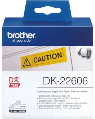 BROTHER Etiquetas cinta continua amarilla dk22606 62mm