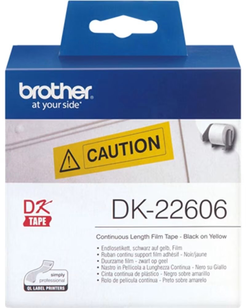 BROTHER Etiquetas cinta continua amarilla dk22606 62mm