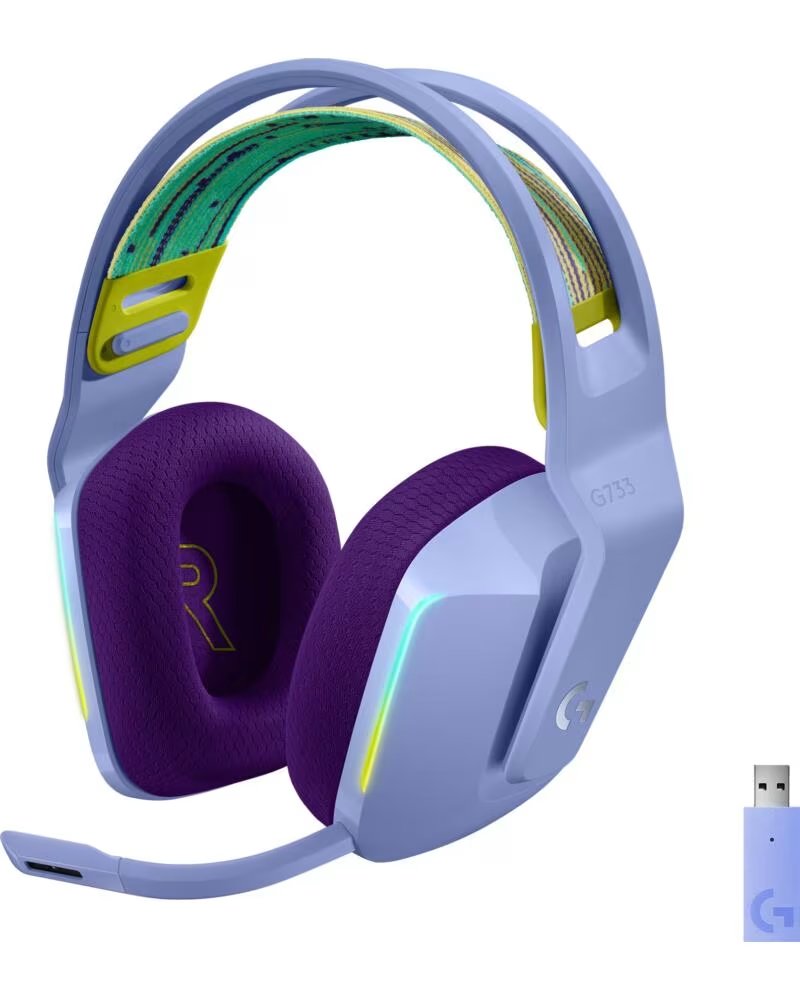 LOGITECH Auricular con microfono g g7 gaming wireless inalambrico lila