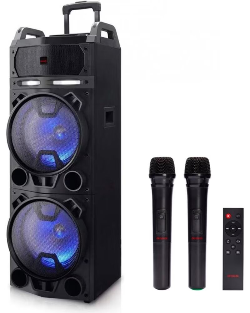 AIWA Altavoz trolley kbtus - 900 100w rms con karaoke 2 micros inalambricos