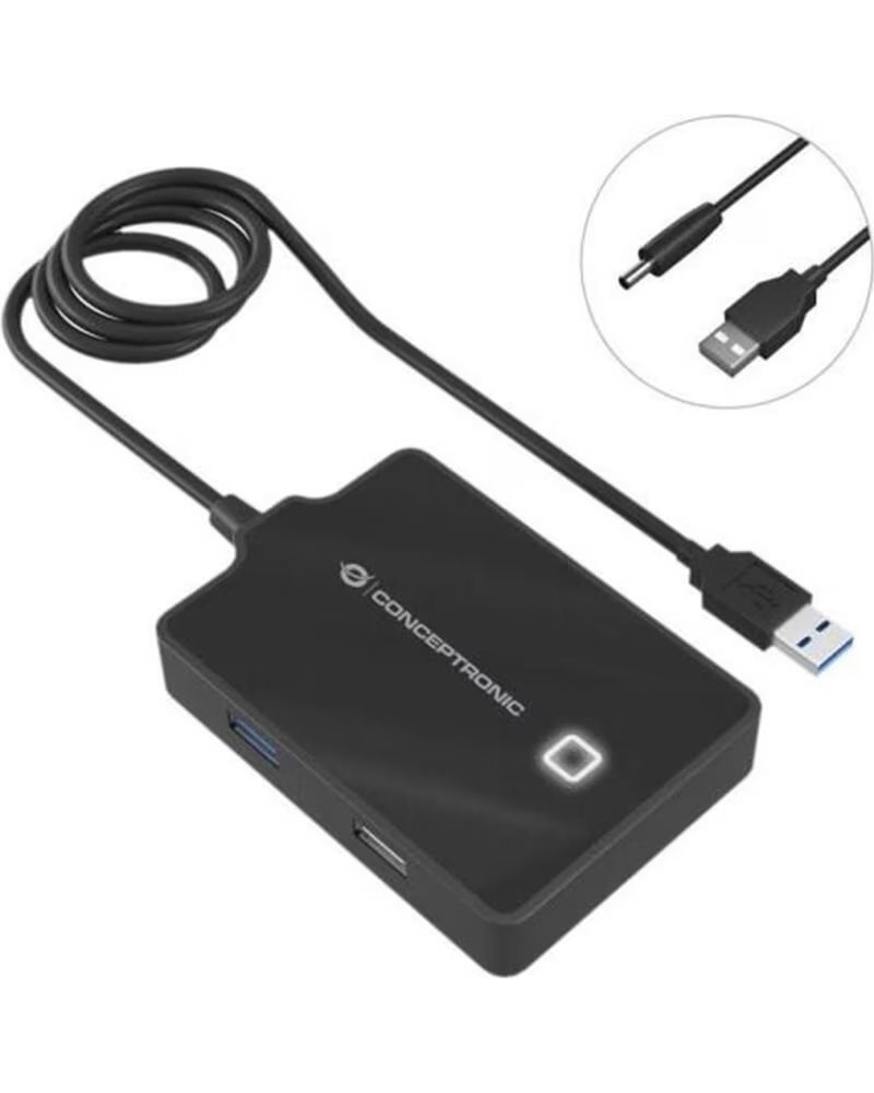 CONCEPTRONIC Hub usb 2 0 - 3 0 hubbies10b 4 puertos y cable de 90cm