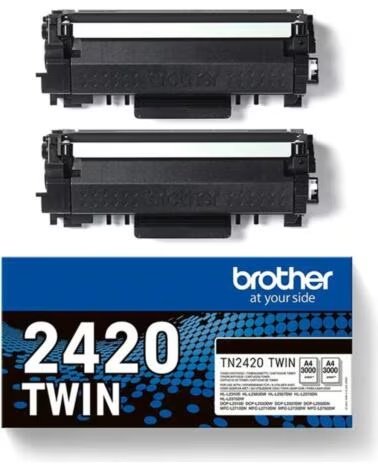 BROTHER Pack toner tn2420twin negro larga duracion 2uds