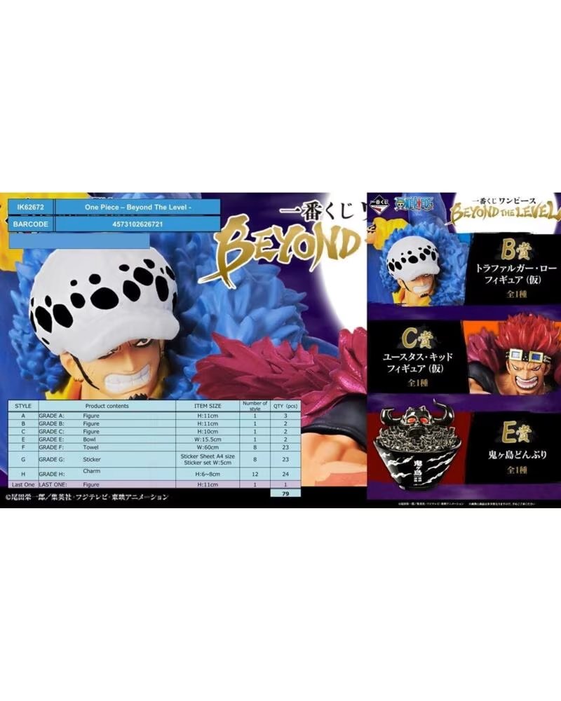 ICHIBAN KUJI one piece beyond the level lote 79 articulos