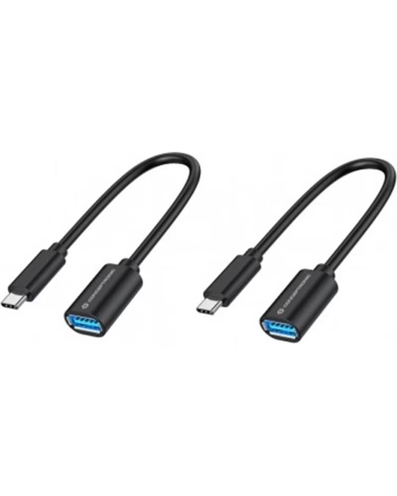 CONCEPTRONIC Adaptador usb tipo c a usb tipo a 20cm - macho - hembra - pack 2 unidades