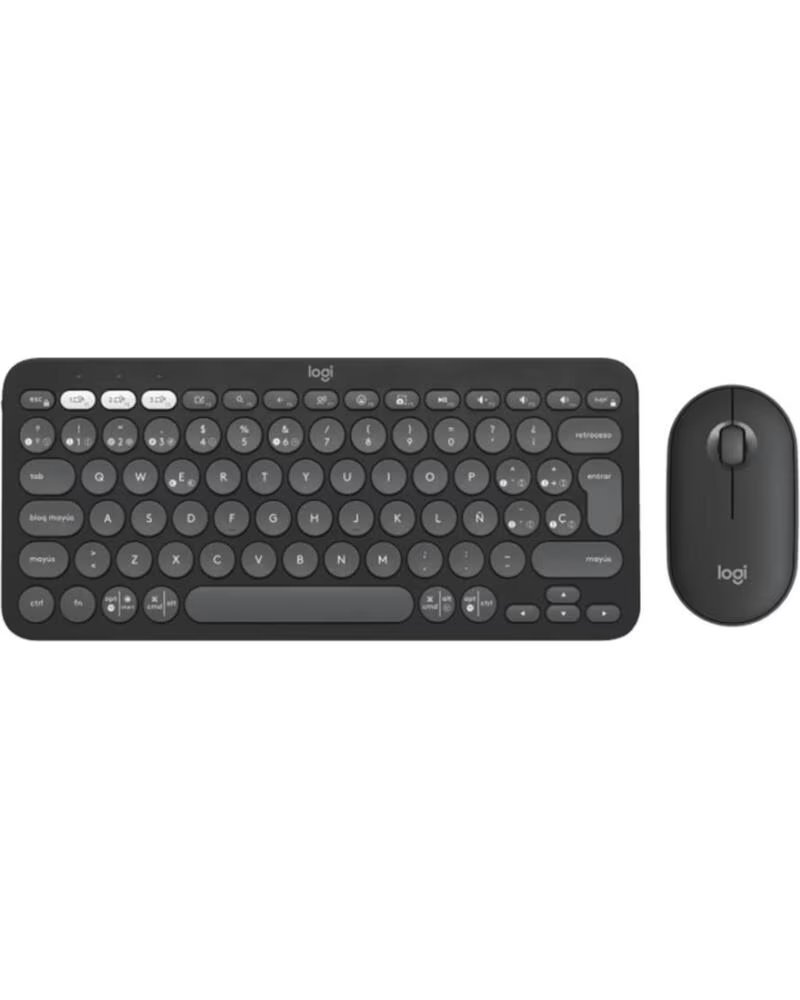 LOGITECH Teclado mouse pebble 2 combo inalambrico negro