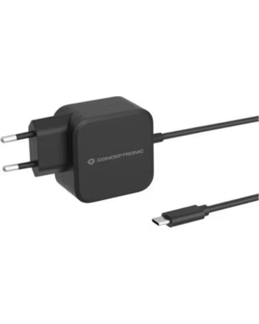 CONCEPTRONIC Cargador de pared usb tipo c ozul04be pd 3 0 gan 67w 1 8m