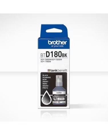 BROTHER Botella tinta btd180bk negra 5000 paginas