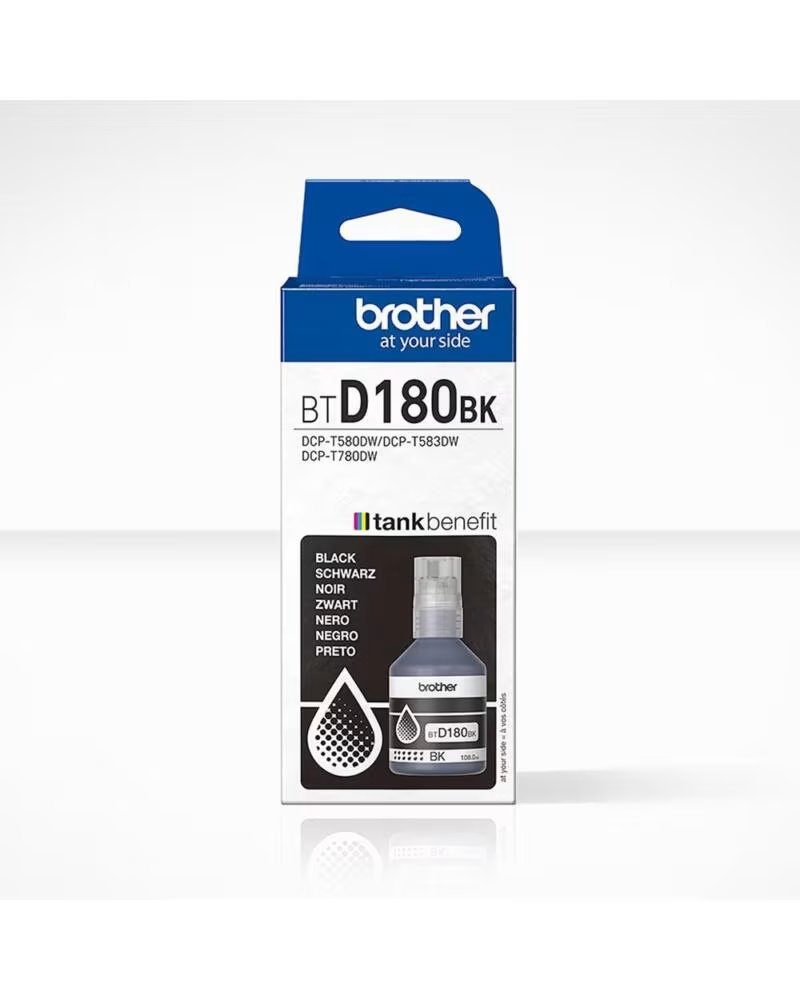 BROTHER Botella tinta btd180bk negra 5000 paginas