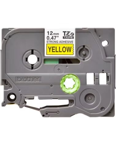 BROTHER Cinta super adhesiva tzes631 12mm x 8m amarillo - negro