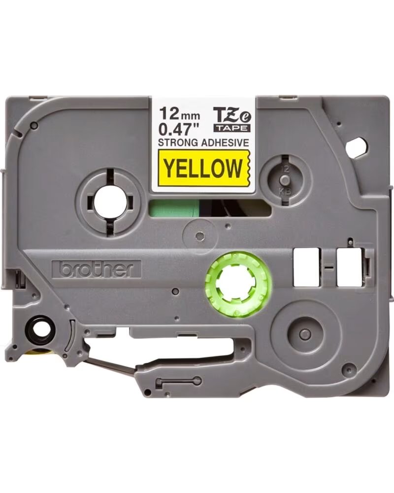 BROTHER Cinta super adhesiva tzes631 12mm x 8m amarillo - negro