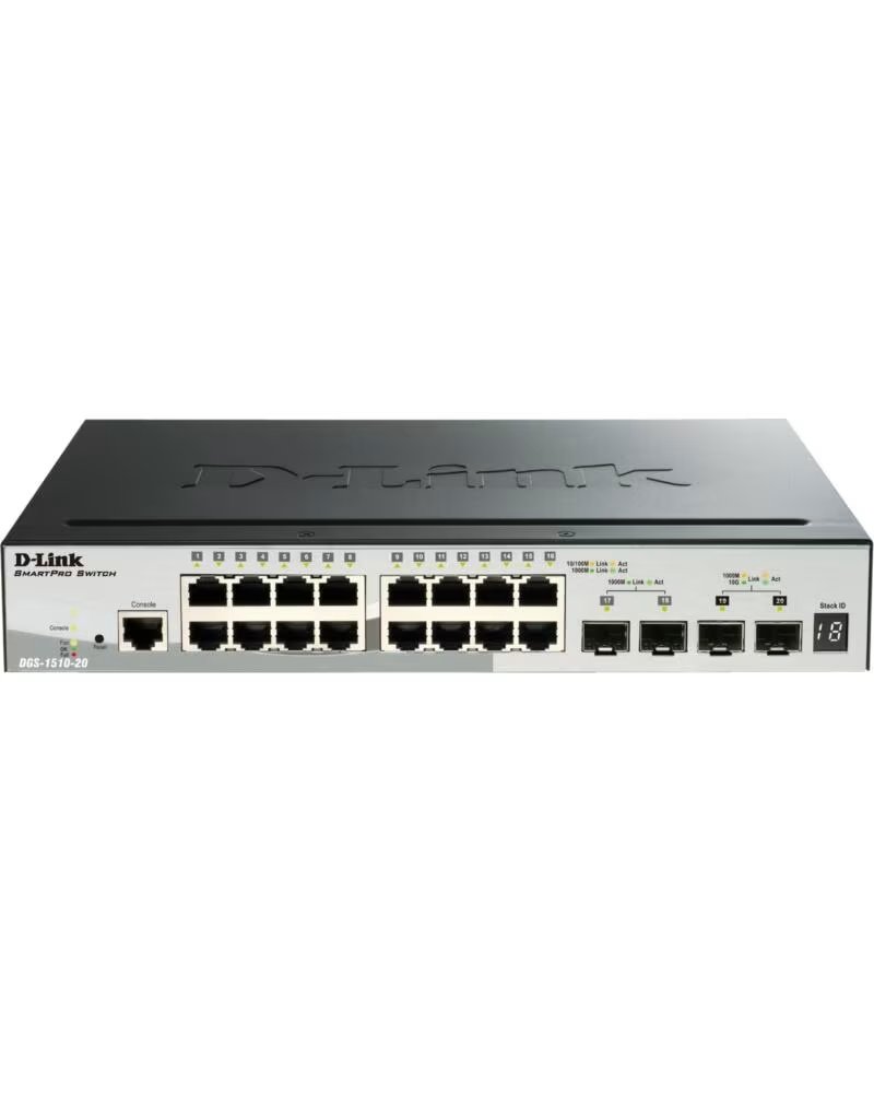 DLINK Switch 20 puertos 10 - 100 - 100 dgs - 1510 - 20 gestionables d - link