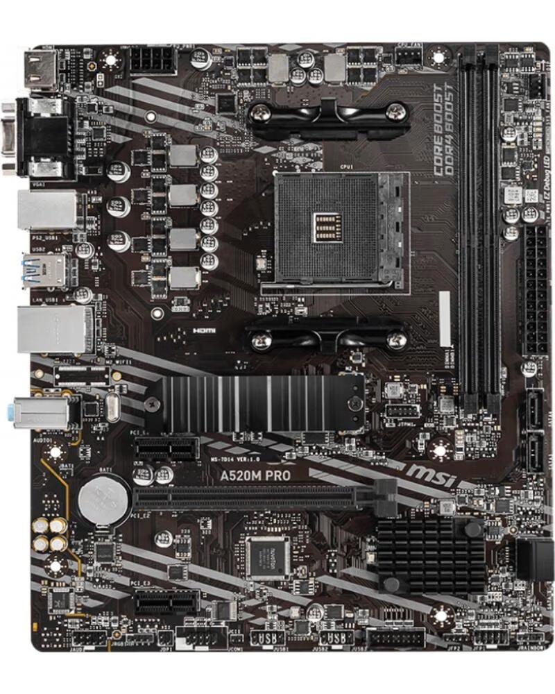 MSI Placa base am4 a520m pro m - atx
