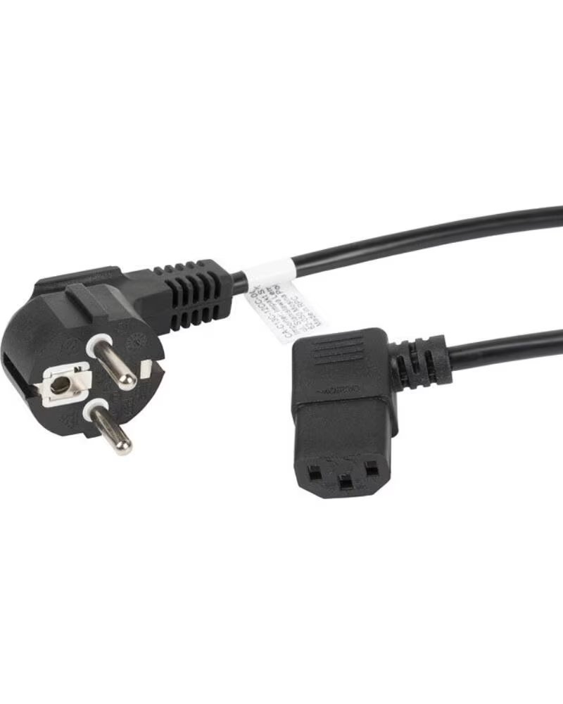 LANBERG Cable de alimentacion schuko cee 7 - 7 a iec320 c13 acodado 1 8m