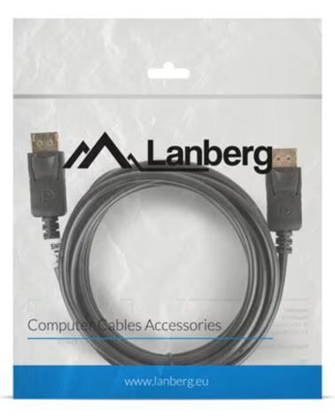 LANBERG Cable displayport macho macho 4k 3m negro