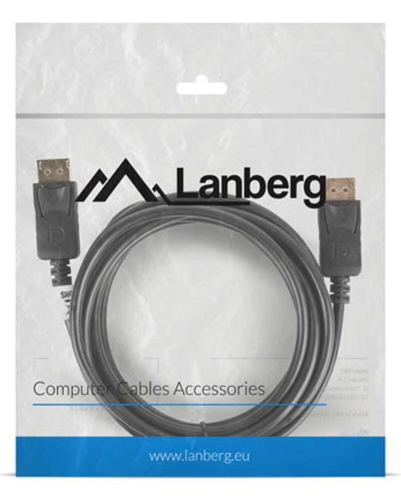 LANBERG Cable displayport macho macho 4k 3m negro