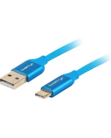 LANBERG Cable usb 2 0 macho - usb tipo c macho quick charge 3 0 1m azul