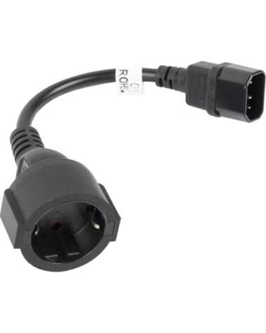 LANBERG Cable adaptador iec 320 c14 - schuko cee7 hembra 20cm
